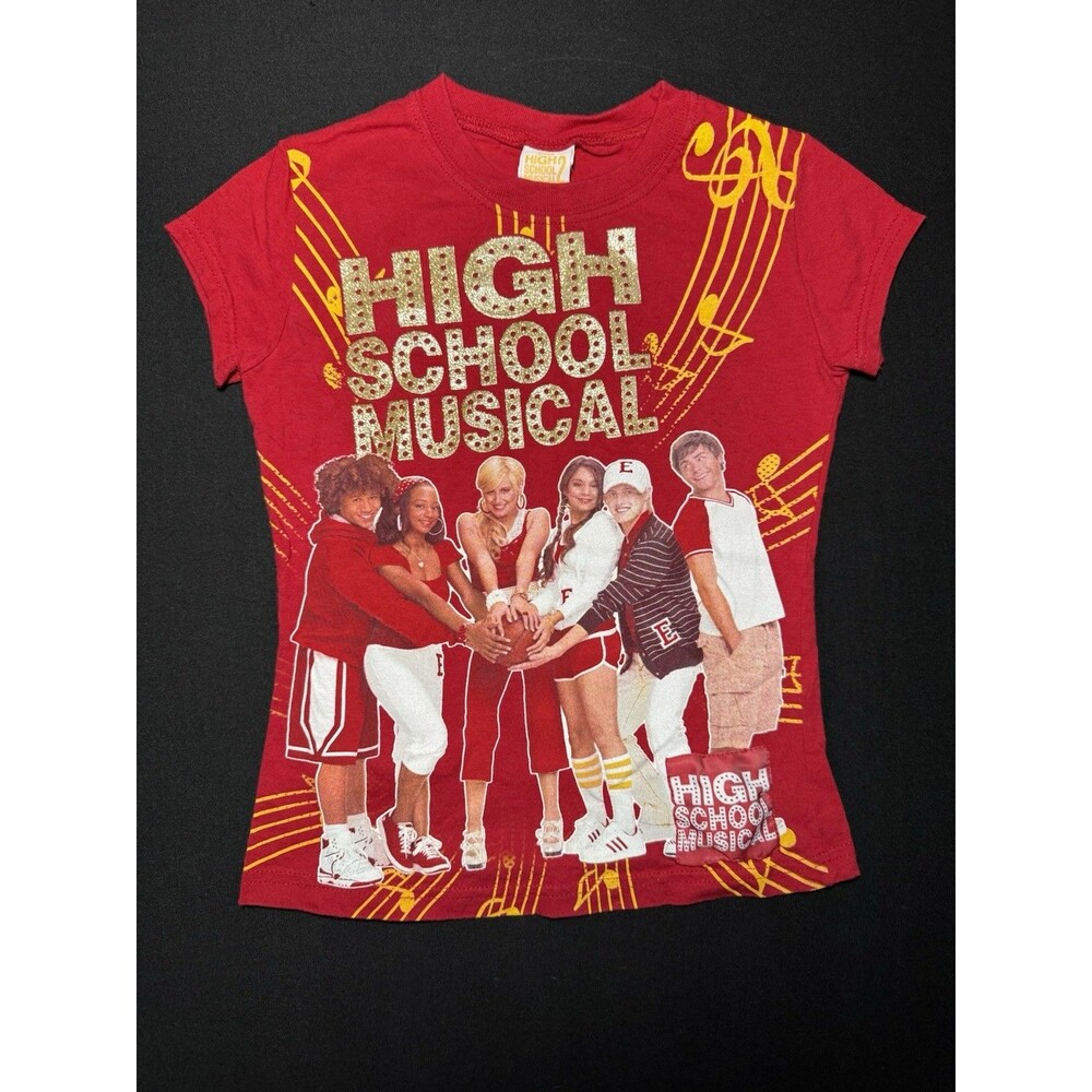 Y2K High School Musical 2 HSM Graphic Tee Troy Gabrielle Disney Girls Medium